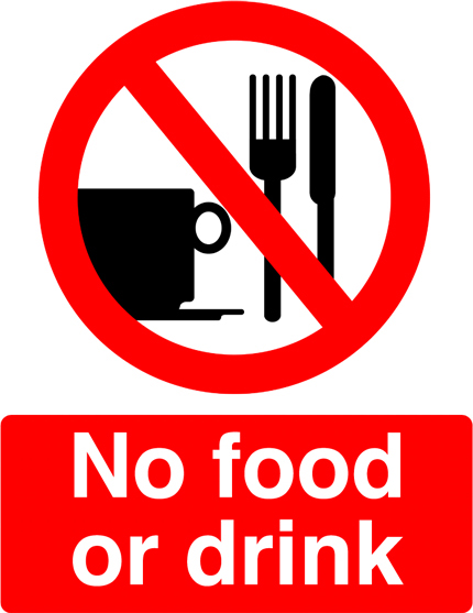 No Food or Drink Sign